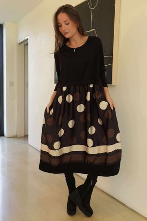 Dominian Smock Dress Polka Dot